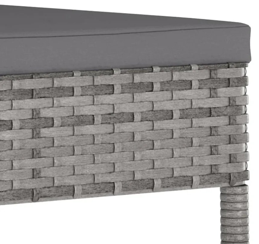 2 db szürke polyrattan kerti étkezőszék