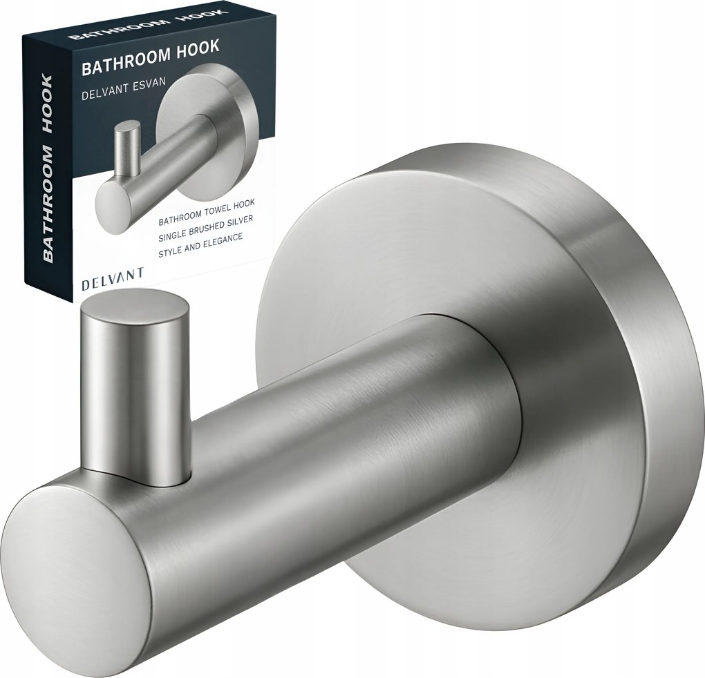 Fürdőszobai Törölközőtartó Akasztó Fali Tartó Delvant Esvan Ezüst