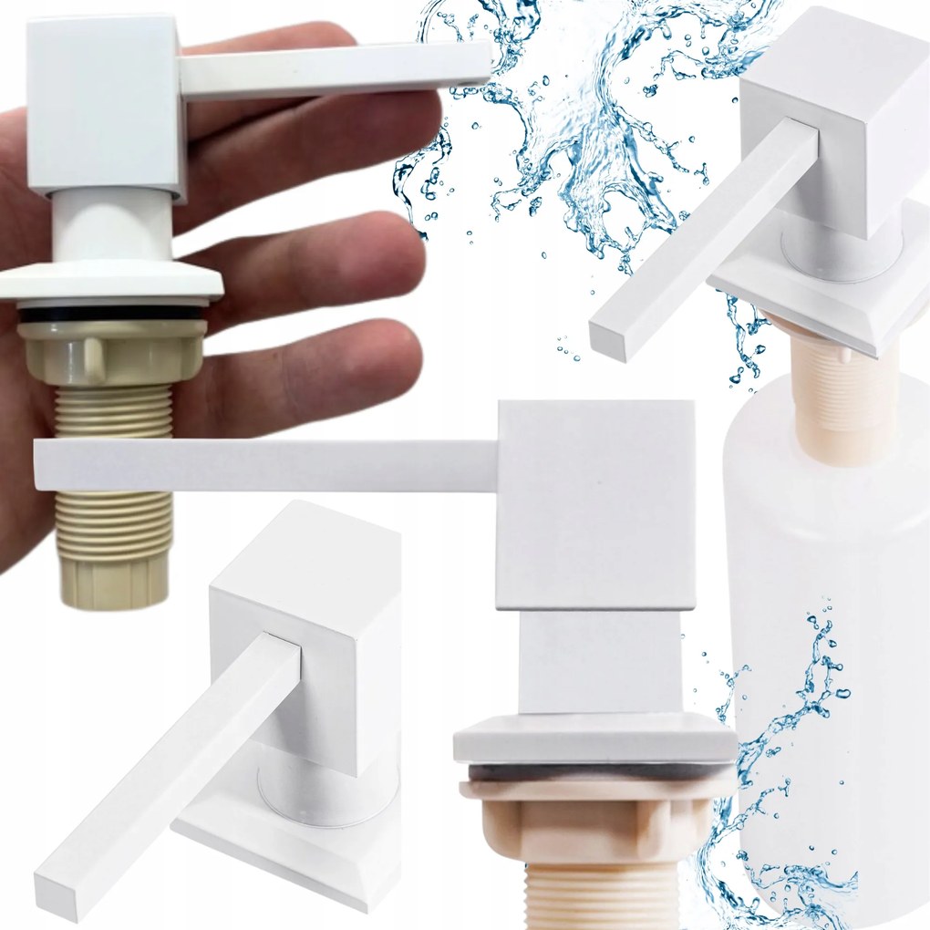 Folyadék Adagoló A Mosogatóban Lévő Edények Mosásához Tartály fehér Négyzet Alakú Szappan