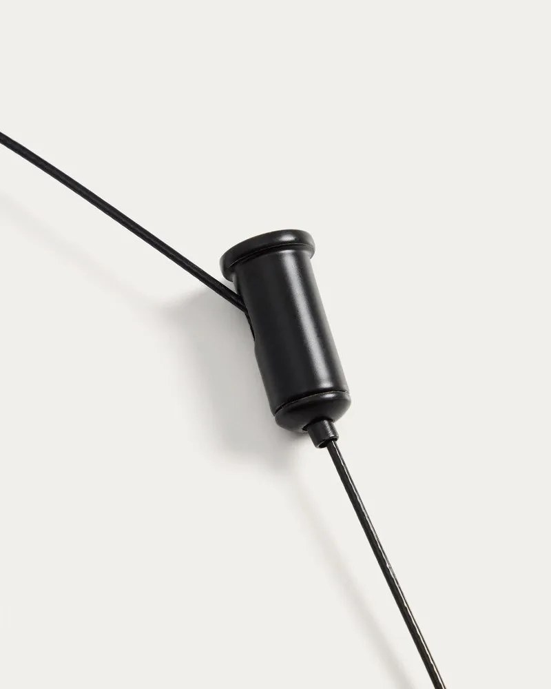 Fekete LED dimmelhető mennyezeti lámpa fém búrával ø 16 cm Porte – Kave Home