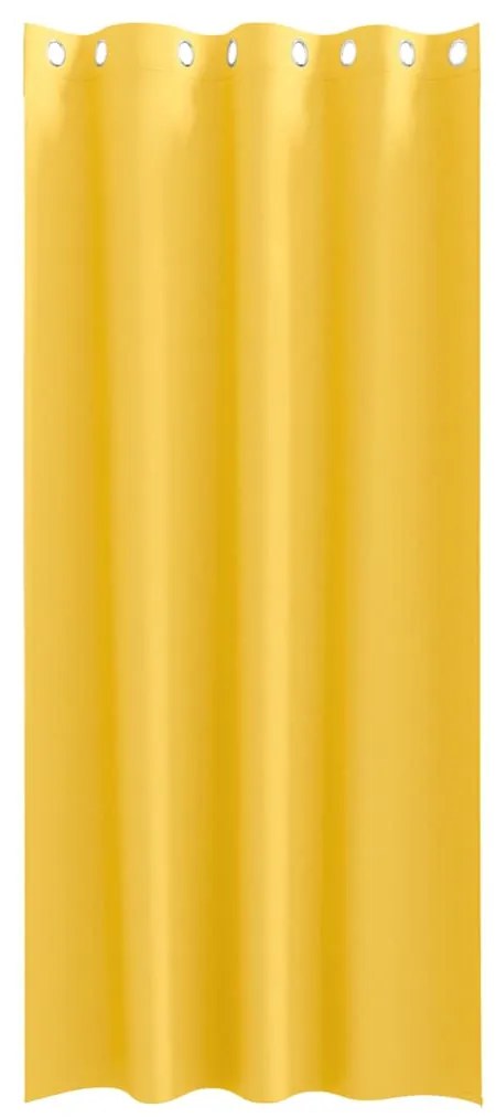 Függönyök függönyökkel 2 pcs mustársárga 260x140cm Poliészter