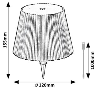 Rabalux 77142 - LED DImmelhető palack lámpabúra BURDUR LED/2W/5V IP44