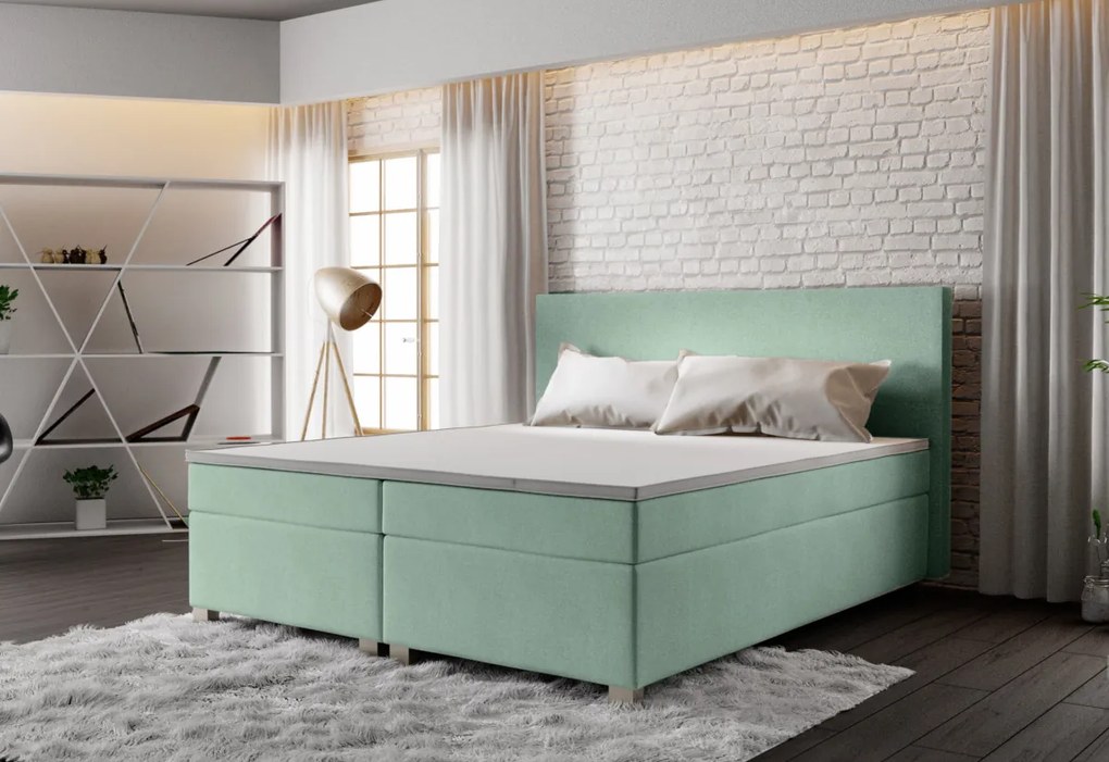 ISLAND boxspring ágy + ágyrács + matrac + topper, 160x200, cosmic 16