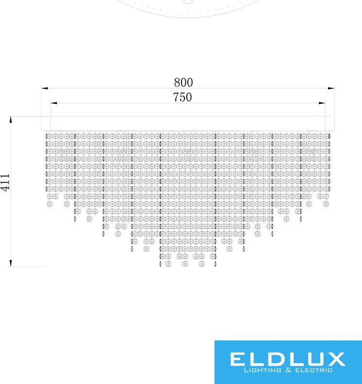 ELDLUX OMX6003-D800 ELDILEN Kristály Mennyezeti Lámpa IP20