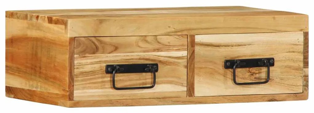 tömör akácfa falra szerelhető TV-szekrény 60x30x19 cm