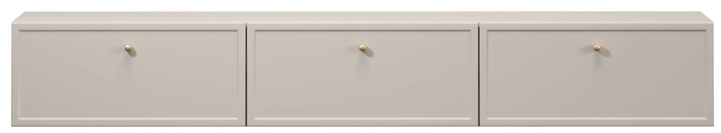 Lorini fali TV-szekrény 200 cm fiókokkal - kasmír / arany fogantyúk