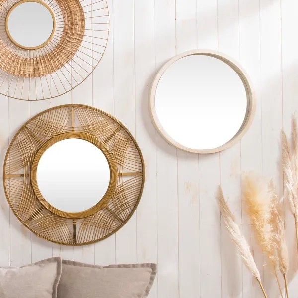 Atmosphera - Fali tükör OLAV átm. 52 cm paulownia