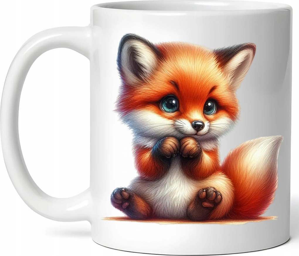 Őszi Bögre 330ml Kávé Ajándék Őszi Róka Csomagolás