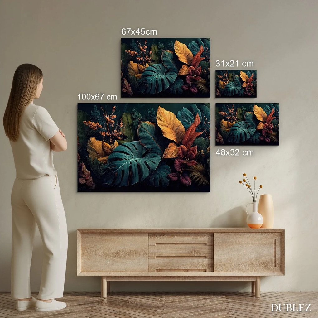 DUBLEZ | Modern kép a nappaliba - Neon dzsungel