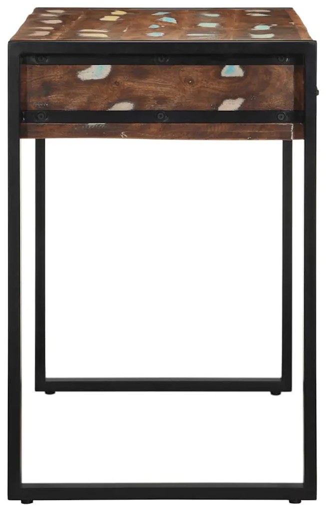 íróasztal többszínű 100x50x75 cm tömörfa, újrahasznosított fa