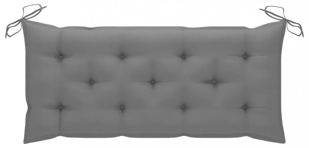 összecsukható bambusz kerti pad párnával 118 cm