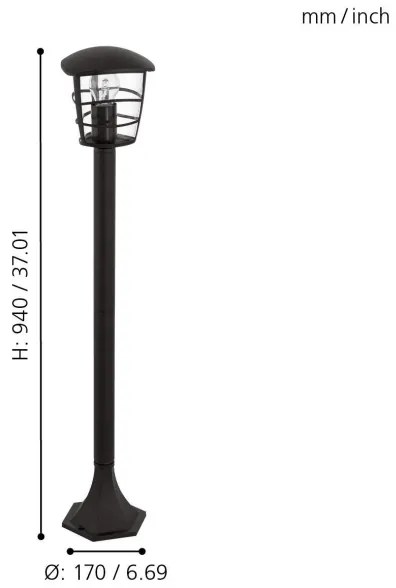 Eglo 93408 - LED Kültéri lámpa ALORIA E27/8,5W/230V IP44