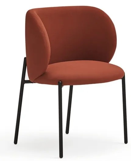 Piros kárpitozott étkezőfotel szett 2 db-os Mogi – Teulat