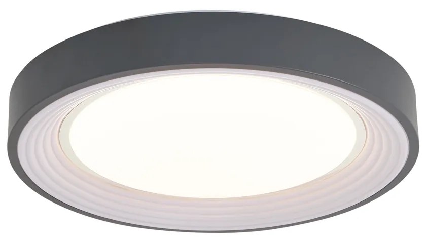 Modern szürke mennyezeti lámpa fehér színnel, 38 cm, LED-del, szabályozható - Kanton