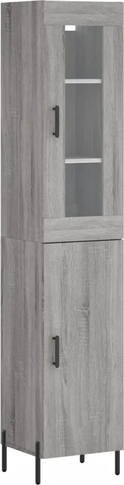 vidaXL szürke sonoma szerelt fa magasszekrény 34,5 x 34 x 180 cm