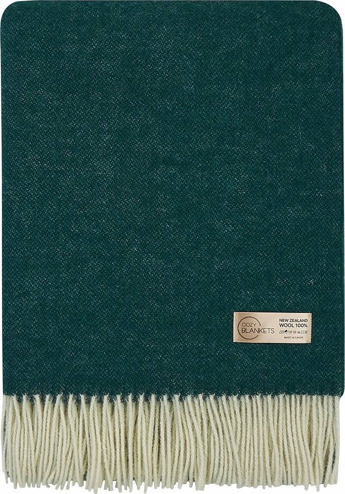 Karácsonyi Takaró zöld Ajándék 100% gyapjú pléd 140x200cm Cozy Blankets