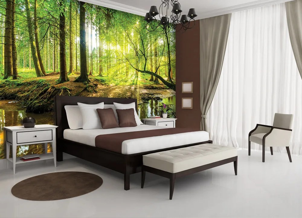 Erdő poszter, fotótapéta, Vlies (200 x 140 cm)