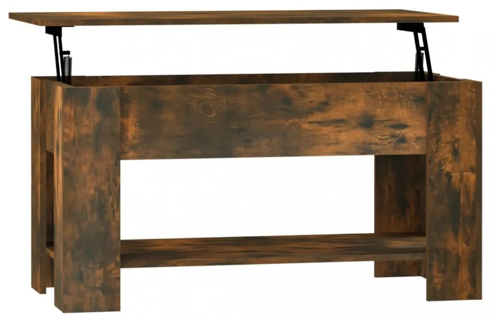 füstös tölgy színű szerelt fa dohányzóasztal 101 x 49 x 52 cm