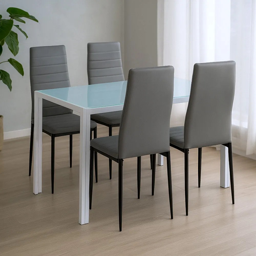 Midland 4+1 étkező garnitúra szürke-fekete