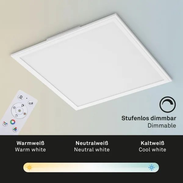 Briloner 7152-016-LED RGB Dimmelhető mennyezeti panel COLOUR LED/24W/230V 3000-6500K + távirányító