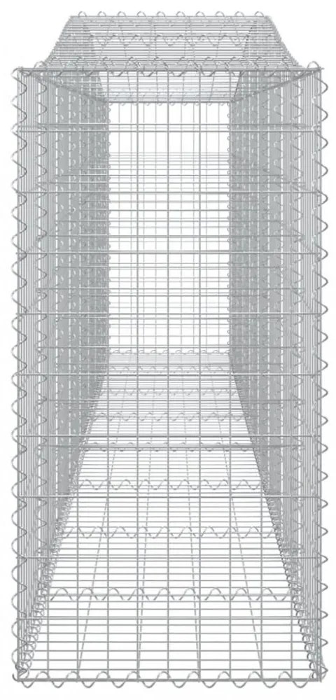 vidaXL 10 db íves horganyzott vas gabion kosár 400x50x100/120 cm