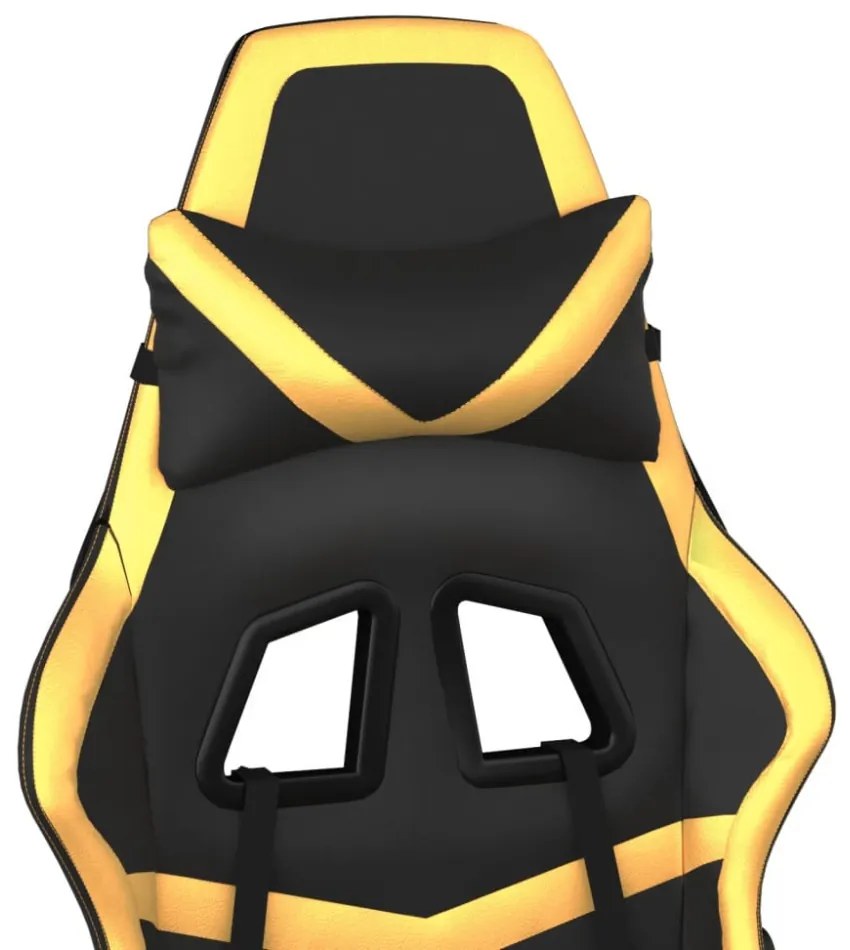 vidaXL fekete és aranyszínű műbőr masszázsjátékszék