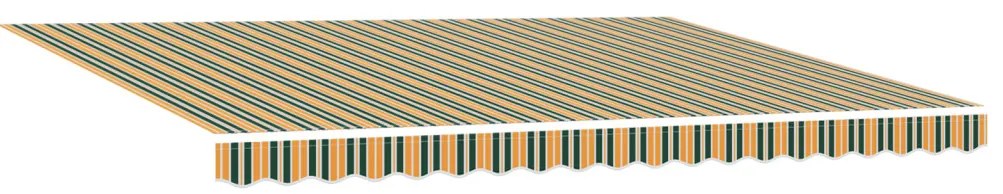 Automatikus Behúzható Napellenző LED zöld és sárga 450x300 cm
