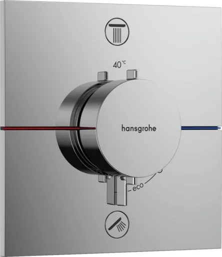 Hansgrohe ShowerSelect Comfort E zuhany és fürdő csaptelep vakolat alatti rész nélkül króm 15572000