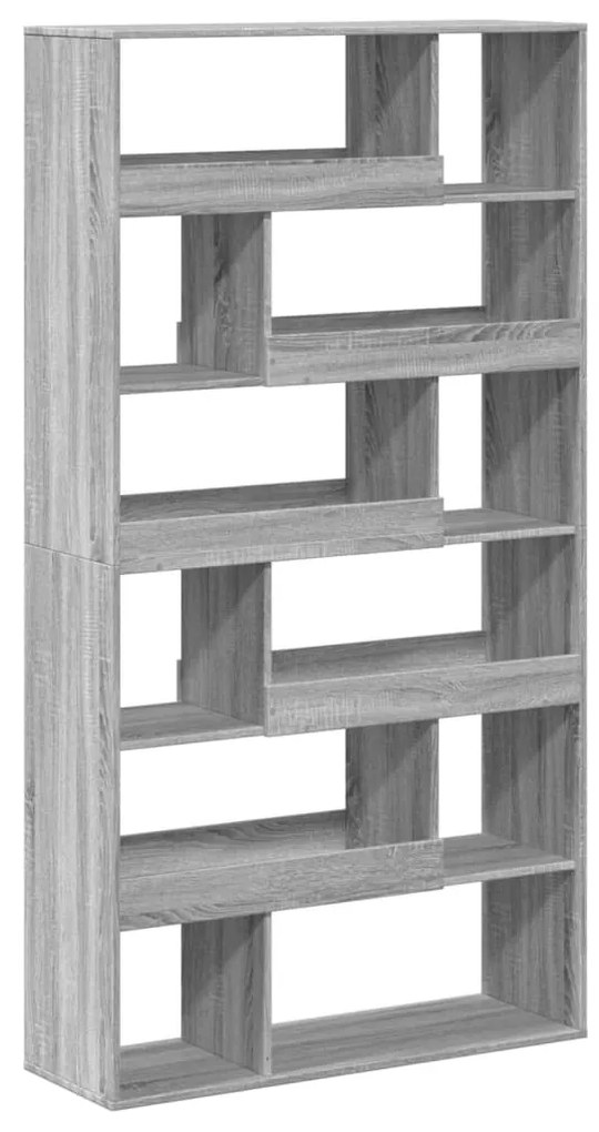 szürke sonoma színű szerelt fa térelválasztó 100x33x187,5 cm