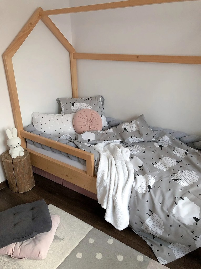 SHEEP szürke mikroplüss ágyneműhuzat