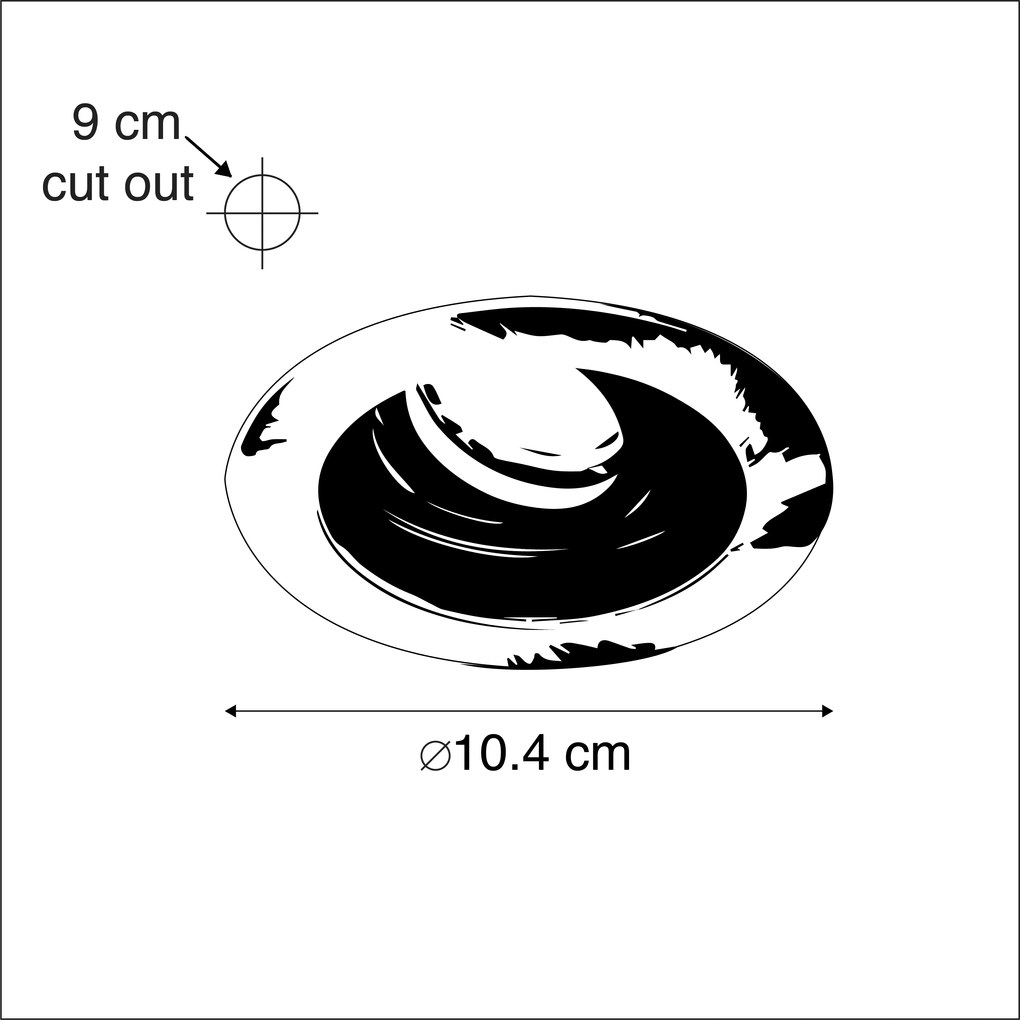 Beépített spotlámpa Rondoo acél 5 darabos készlet