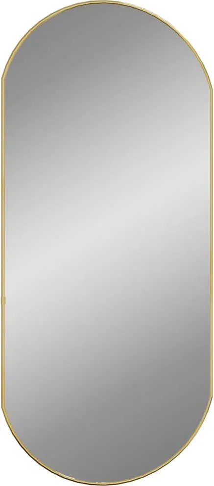 vidaXL aranyszínű ovális falitükör 90x40 cm