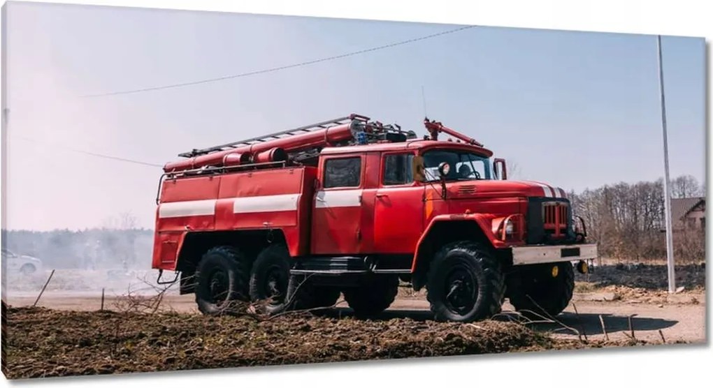 Vászonkép 115x55 Piros tűzoltóautó