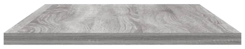 4 db szürke sonoma színű szerelt fa fali polc 60 x 20 x 1,5 cm