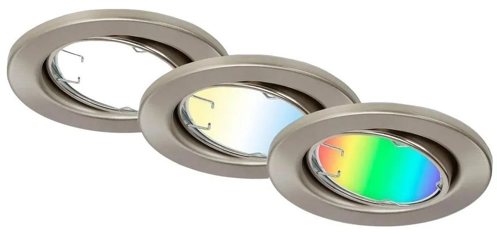 Brilo - KÉSZLET 3x LED RGBW Dimmelhető fürdőszobai lámpa GU10/4,9W/230V Tuya + távirányító