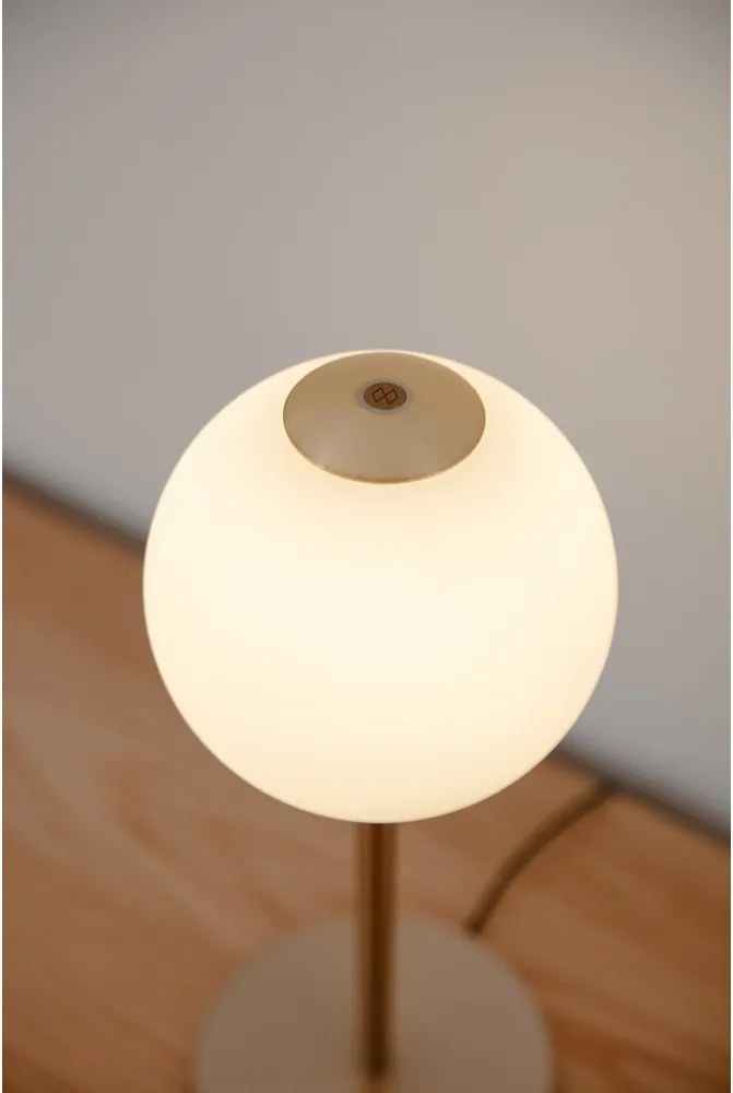 Sárgaréz színű fém LED dimmelhető asztali lámpa üveg búrával (magasság 37 cm) Audrey Table – UMAGE