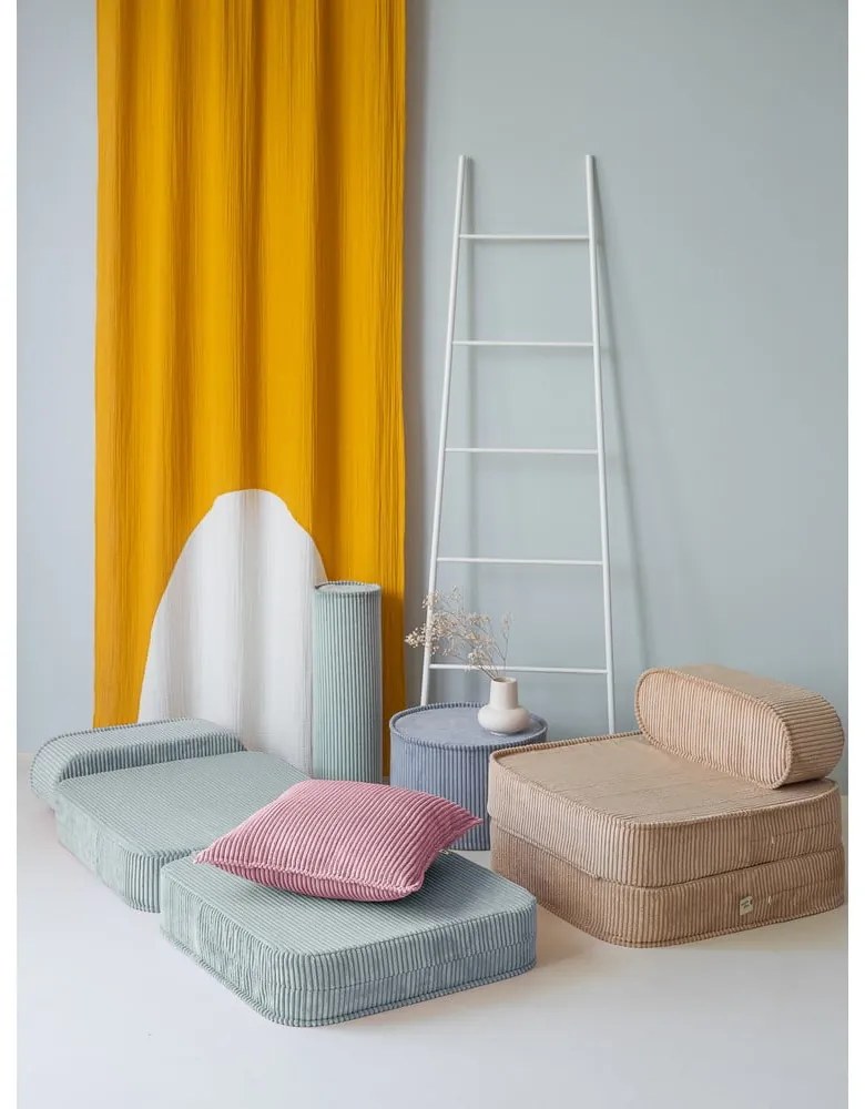 Világosbarna kordbársony gyerek fotel Flip – Wigiwama