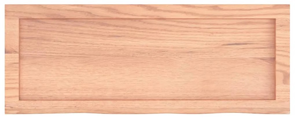 világosbarna kezelt tömör fa fürdőszobai pult 80x30x(2-4) cm