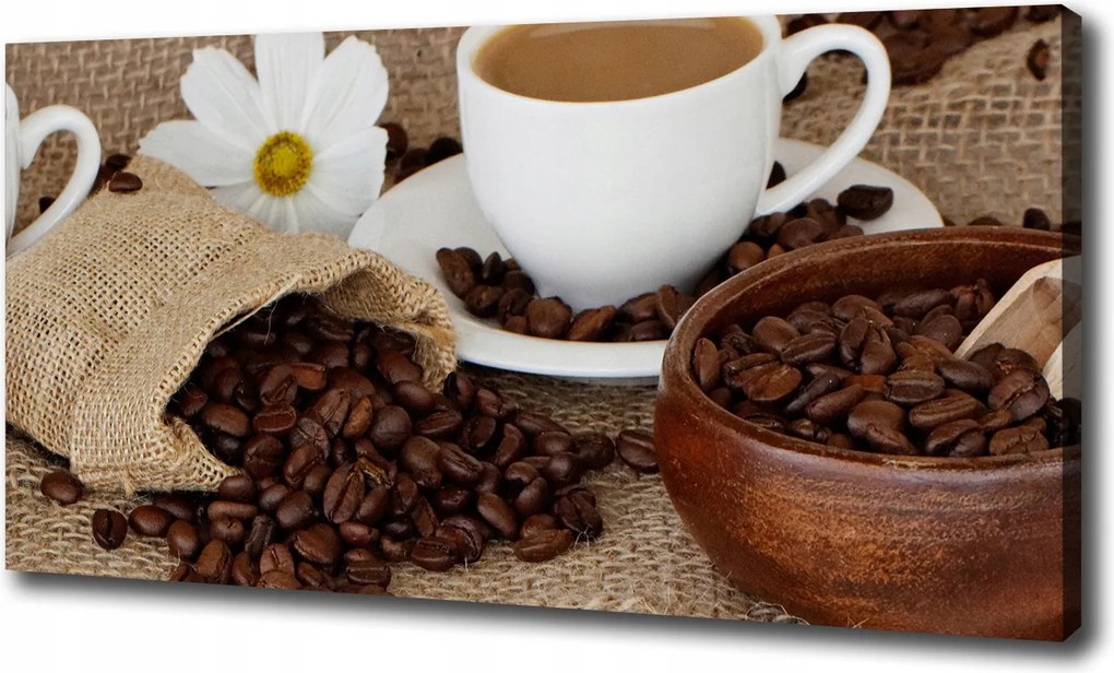 Vászonkép Kávé tejjel 100x70 cm