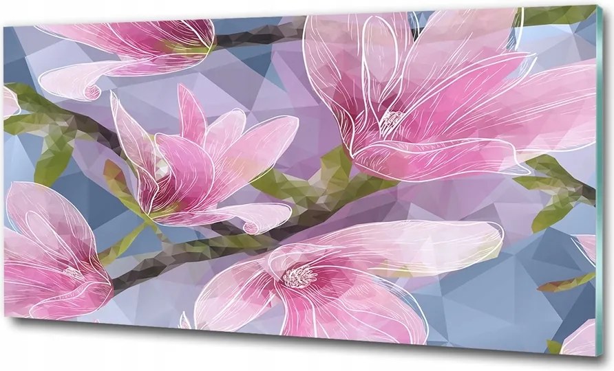 Fotó üvegkép Trópusi virágok 125x50