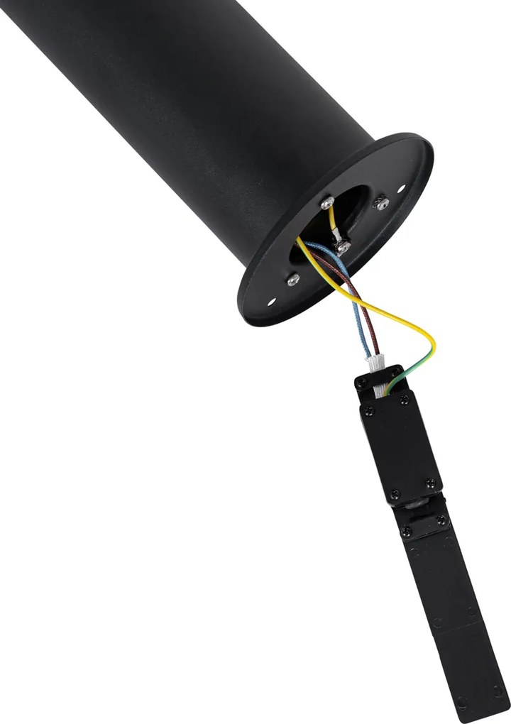 Fekete kültéri állólámpa opálbúrával 70 cm - Odense