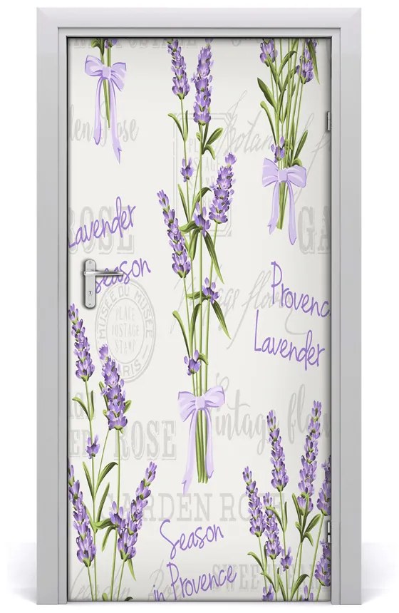 Ajtó tapéta Levendula 85x205 cm