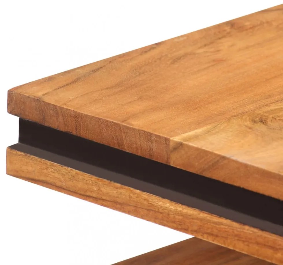 vidaXL tömör akácfa dohányzóasztal 100 x 45 x 33 cm