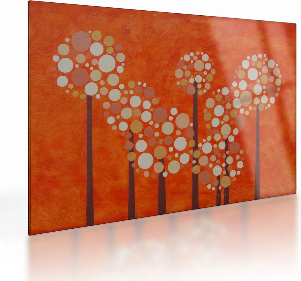 Kép - Narancssárga erdő (üvegen) (70x50 cm)