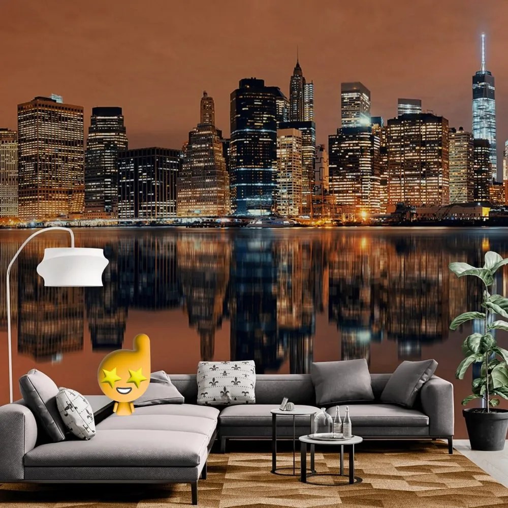 Fototapeta Manhattan tükröződése a vízben