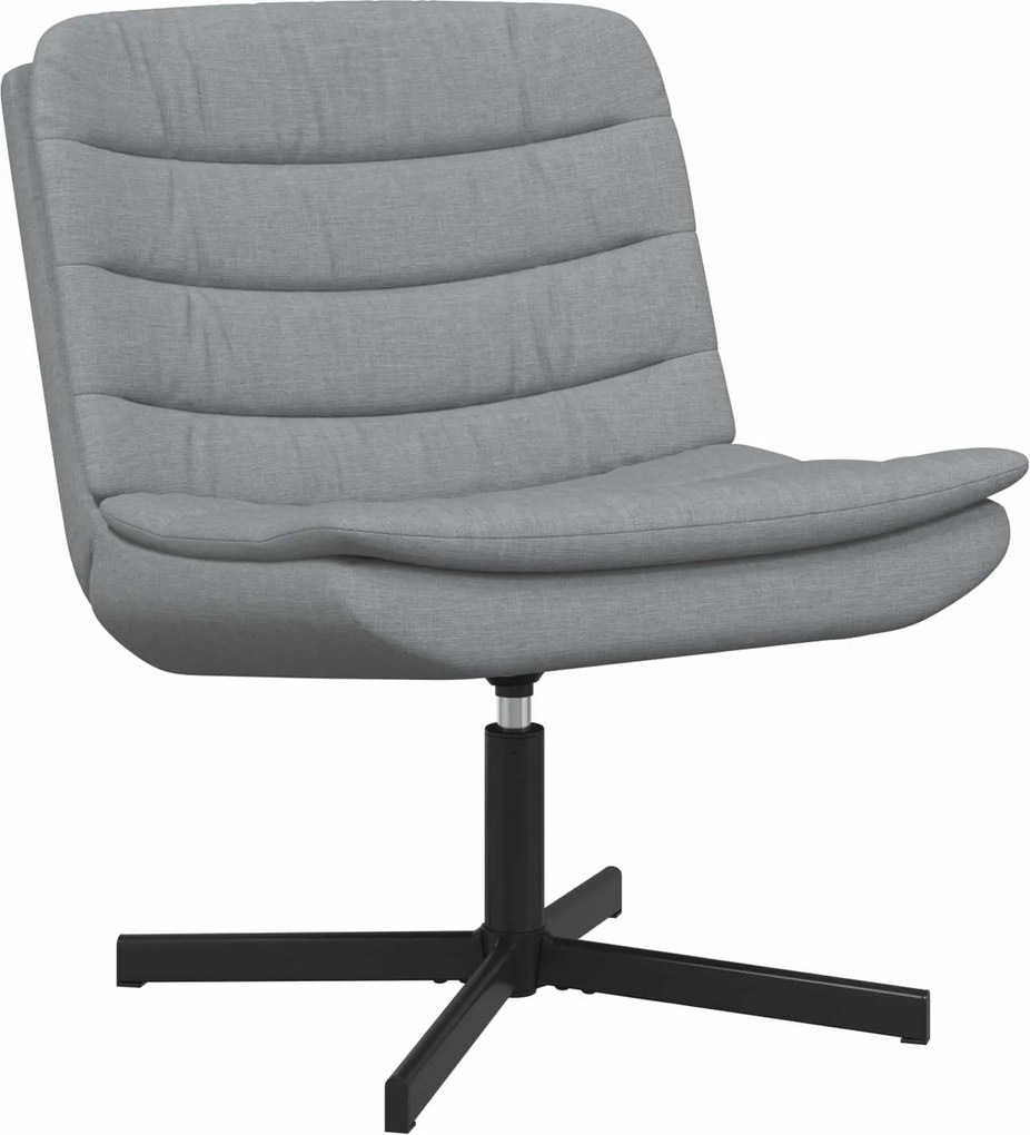 vidaXL Forgószék Világosszürke 63 x 75 x 76 cm szövet