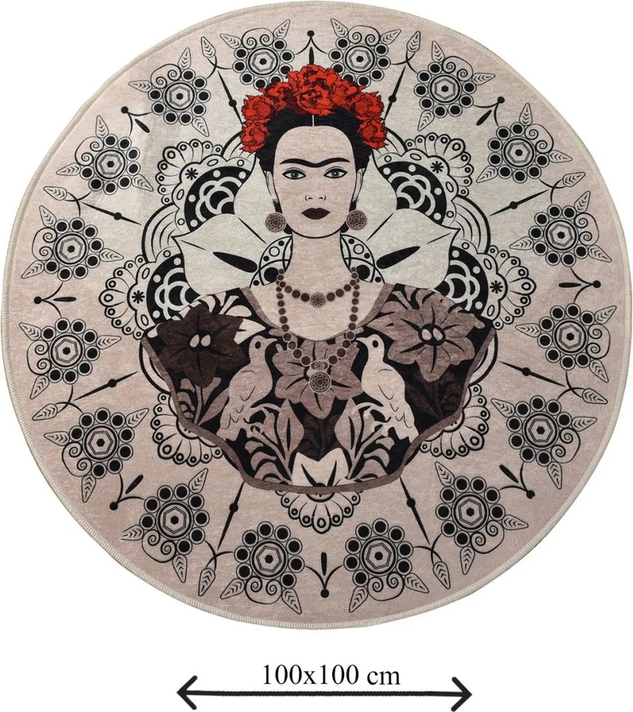 Frida kerek fürdőszobai szőnyeg 100 cm
