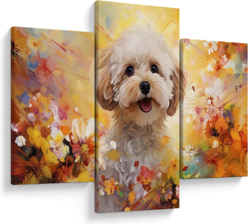 Kép - Boldog kutya (90x60 cm)