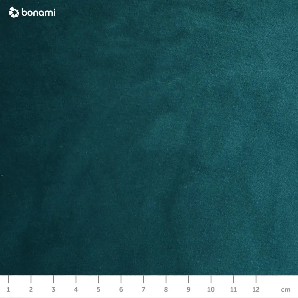 Türkiz kárpitozott ágyneműtartós franciaágy ágyráccsal 160x200 cm Kiana – Makamii