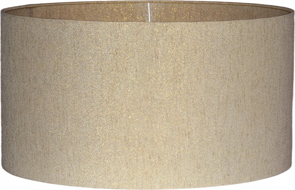 Exkluzív Lámpaernyő E27 Tekercses Szélű henger lámpabúra 45 cm Bézs+Arany Latina